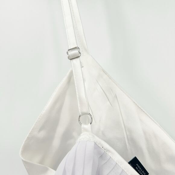 Forever 21 Women Y2K Coquette Whimsigoth Bow Flounce Satin Cami Top Size M White - Picture 8 of 9